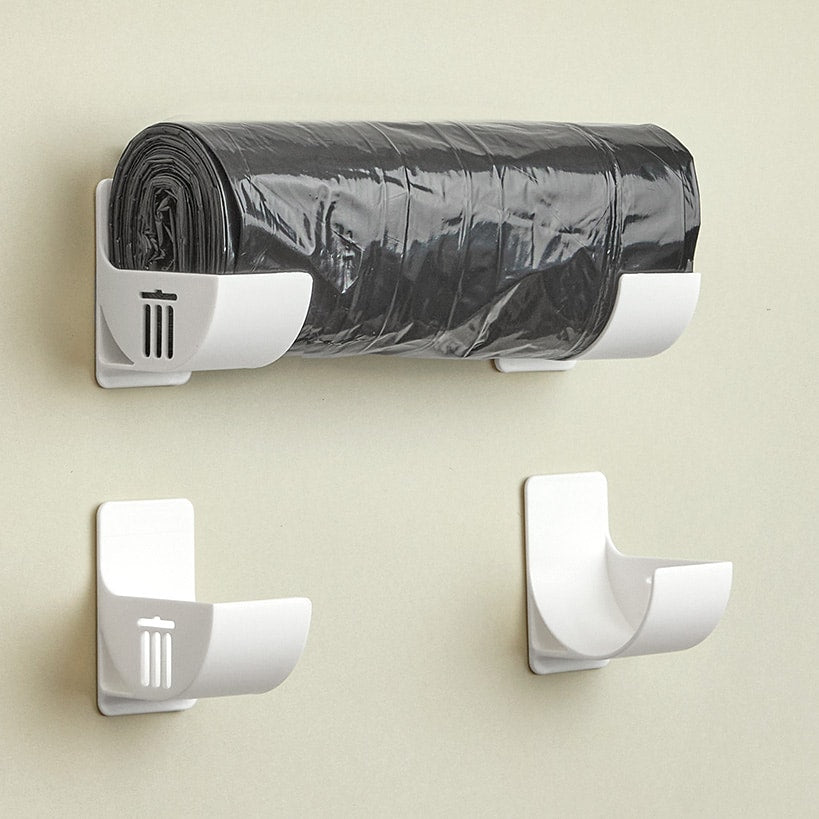 Kitchen Wall-Mounted Trash Bag Holder and Dispenser