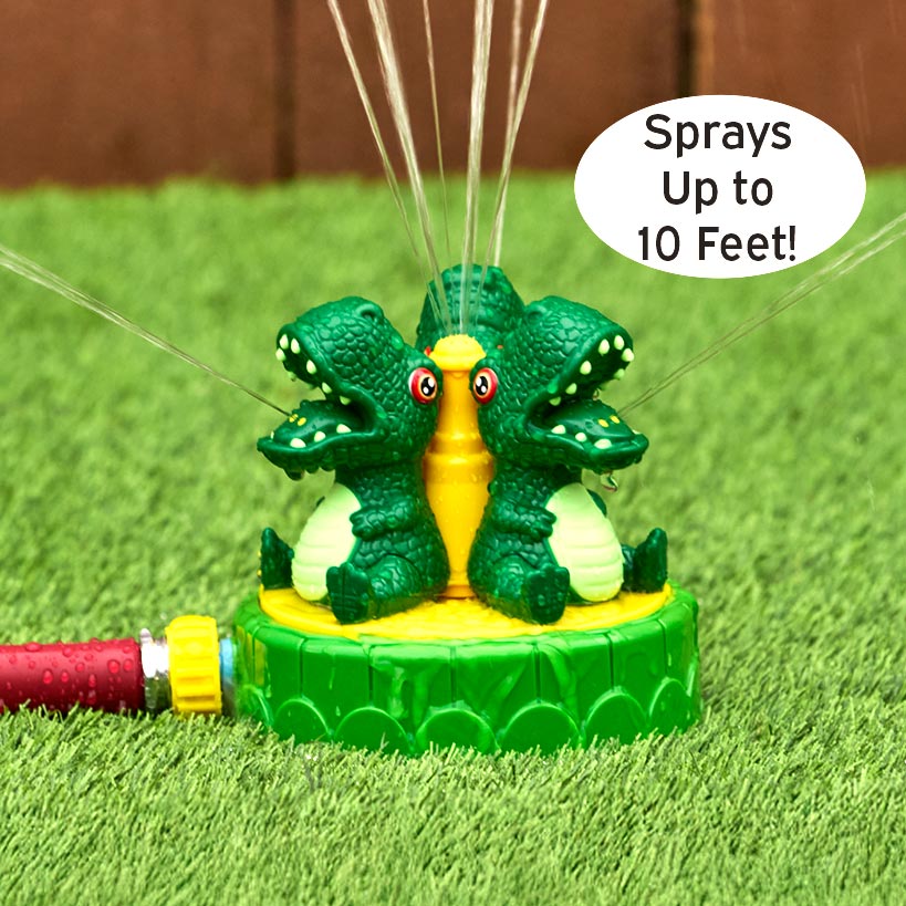 Dinosaur Water Spray Sprinkler Rotating Base - Fun Outdoor Toy for Kids