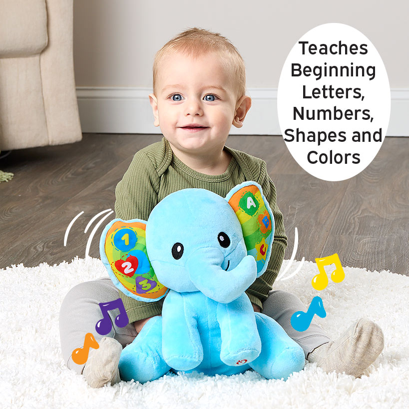 Winfun Interactive Elephant Plush Toy - Lights and Sound Learning Fun