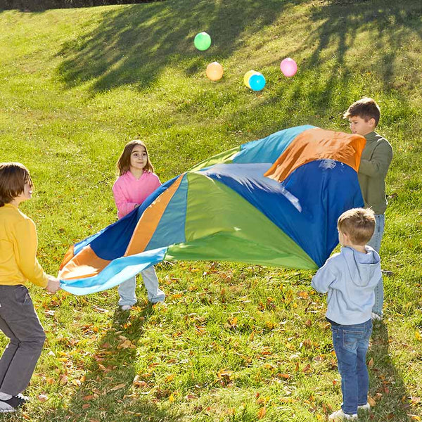 Giant Rainbow Parachute for Kids - Durable Nylon with Handles and