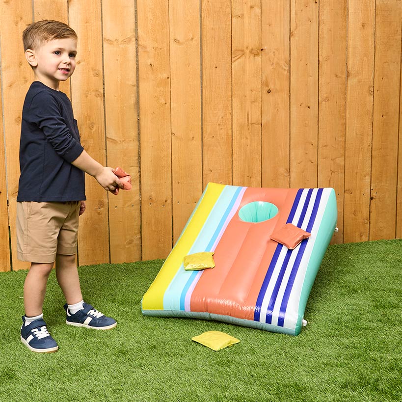 Inflatable Cornhole Bean Bag Toss Game - Durable Indoor and Outdoor Fun