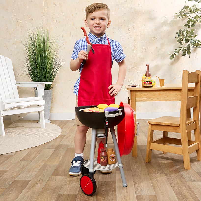 Kids' Pretend BBQ Playset - Realistic Lights and Sound Indoor/Outdoor Fun