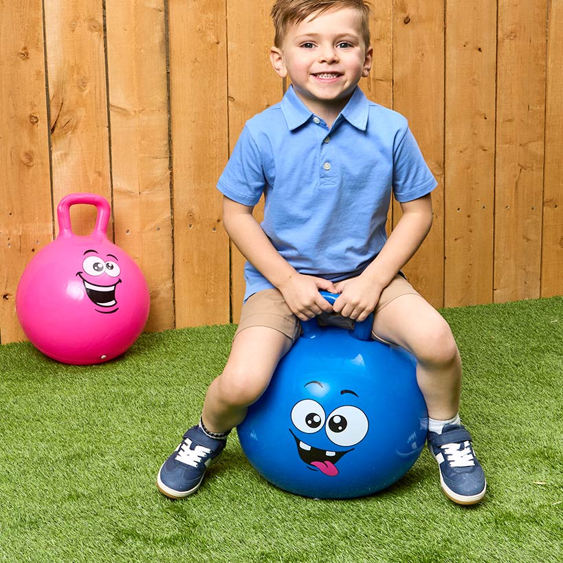 Kids' Hopper Ball with Silly Fun Face - Durable PVC, Easy to Inflate