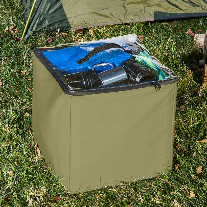 Water-Resistant Camping Organizer Bag – with Clear PVC Top
