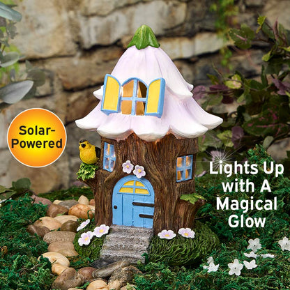Solar Fairy Resin Outdoor Garden House