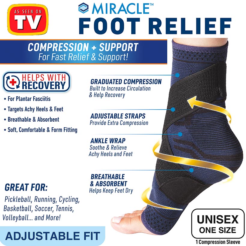 Miracle™ Foot Fast Relief Compression Support Sleeve Unisex One Size