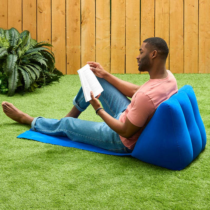 Inflatable Triangle Cushion PVC Flocking Chaise Lounger Outdoor Mat ...