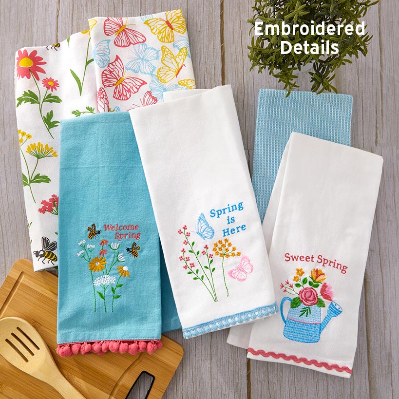 Kitchen Towels Spring Garden Set of 2