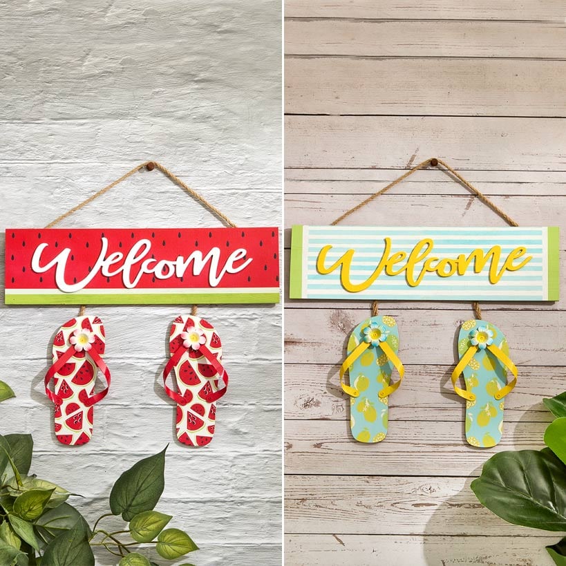 Themed Flip Flop Welcome Signs