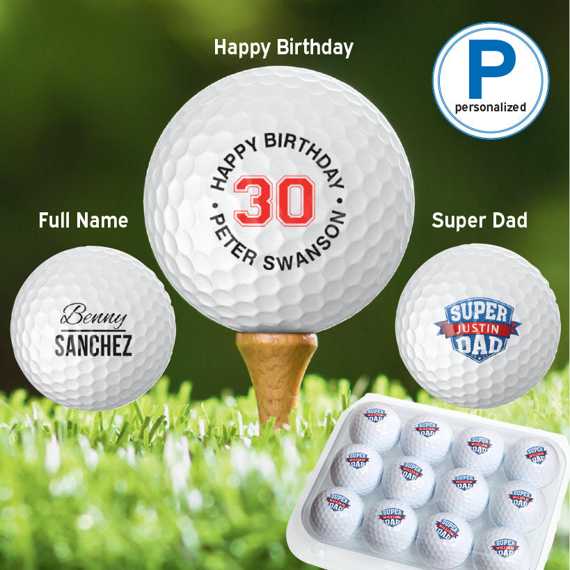 Personalized Golf Balls Set of 12