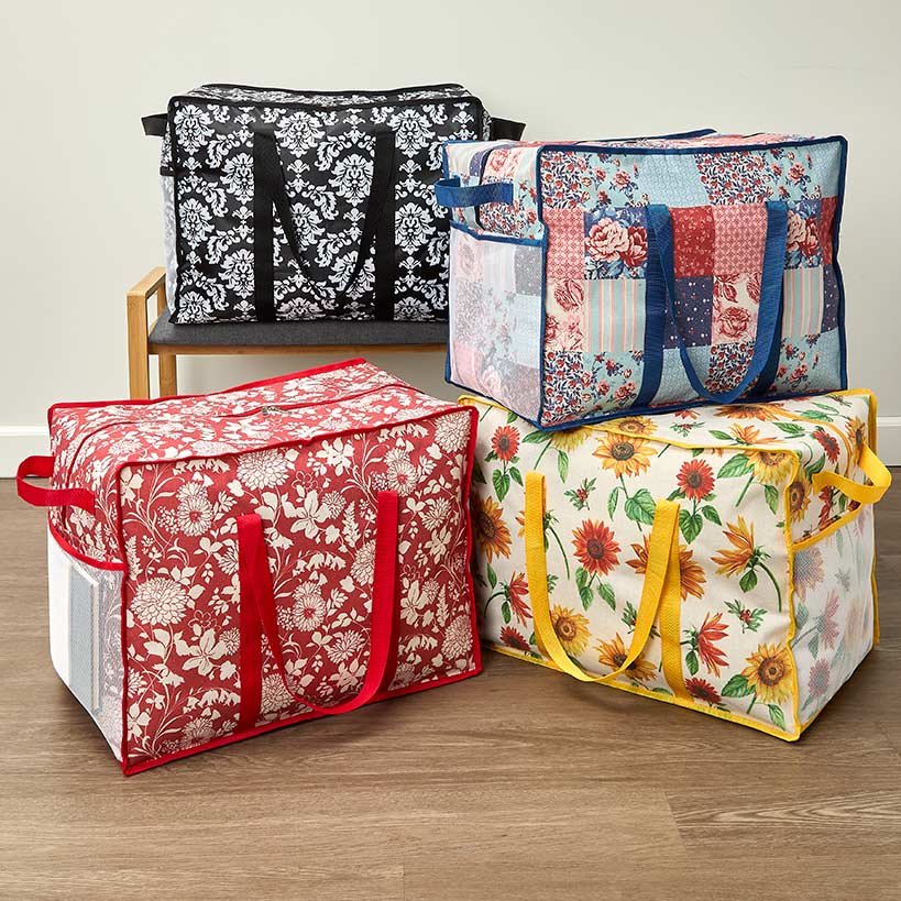 Jumbo Printed Storage Bag With Handles