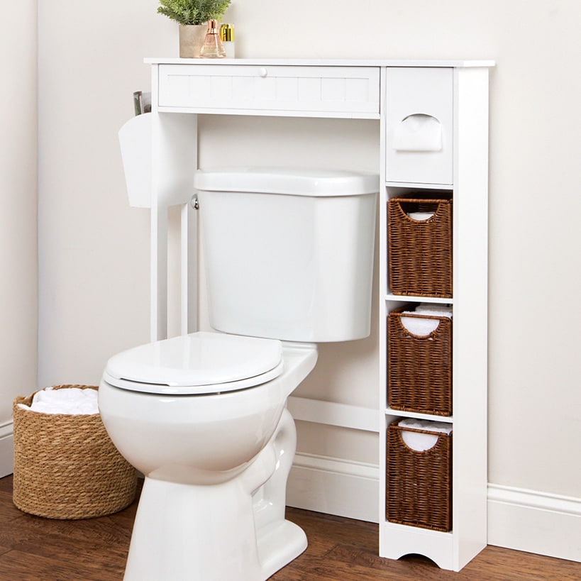Over-the-Toilet Storage Unit or Set of 3 Baskets