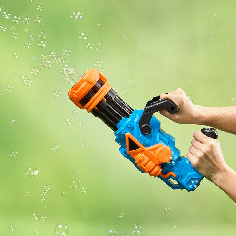 Space Armor Gatling Electric Bubble Machine with Lights and Sound