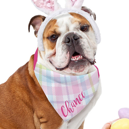Personalized Pet Bandana Spring Plaid