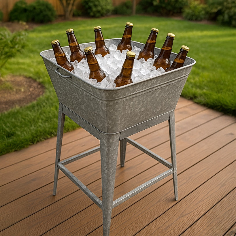 32" Galvanized Metal Cooler