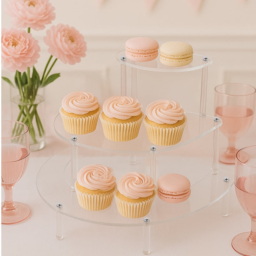 3-Tier Clear Cupcake Stand