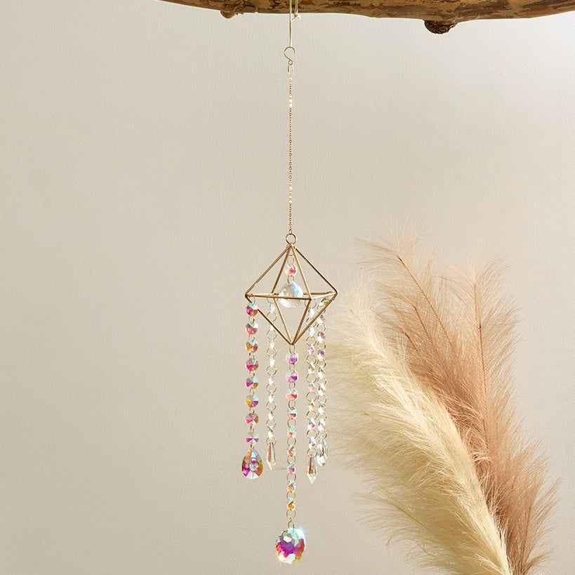 Glass Hanging Suncatcher- Decorative Art Glass Window Decor
