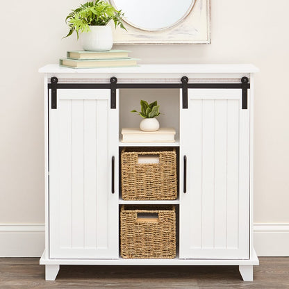 Storage Cabinet With Sliding Barn Style Door