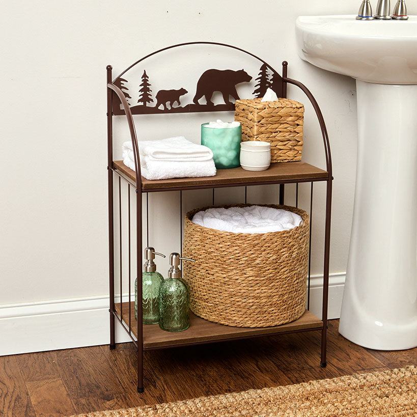 Rustic Lodge Bear Towel Holder