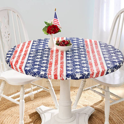 Mossy Oak Stars & Stripes Custom Fit Tablecloth Round
