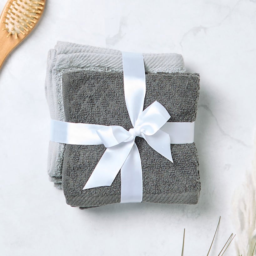 6-Pc. Grey Washcloth Set
