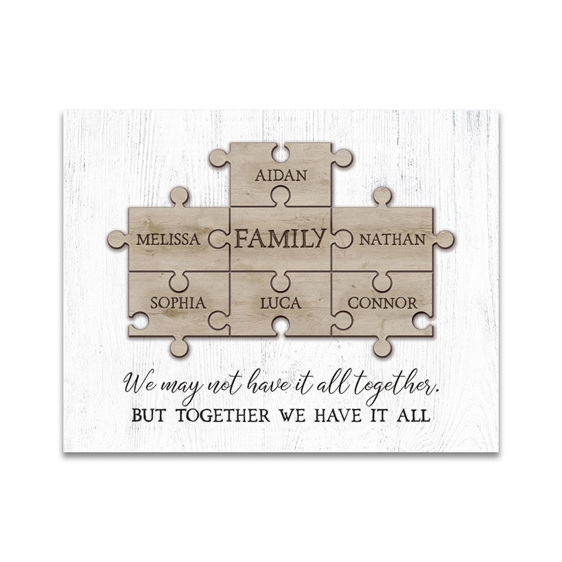 Personalized Family Puzzle Wall Signs#select-color_brown