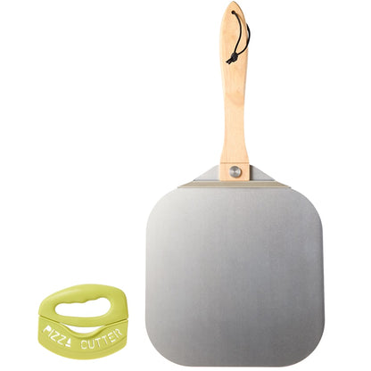 Stainless Steel Pizza Peel with Foldable Wooden Handle