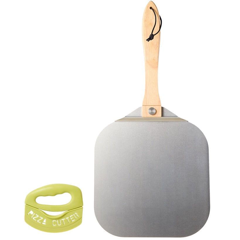 Stainless Steel Pizza Peel with Foldable Wooden Handle
