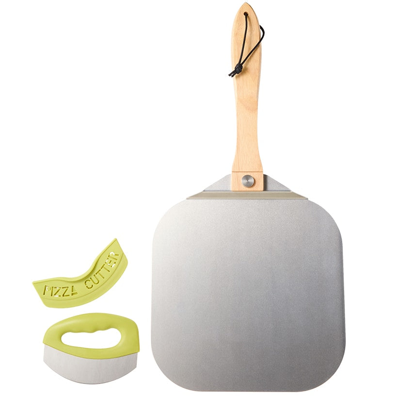 Stainless Steel Pizza Peel with Foldable Wooden Handle