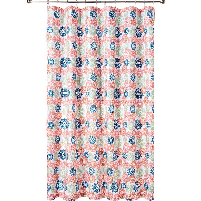 Homewear Iris Shower Curtain with Hooks