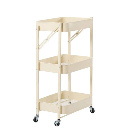 3-Tier Rolling Metal Storage Organizer Mobile Utility Cart
