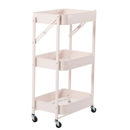 3-Tier Rolling Metal Storage Organizer Mobile Utility Cart