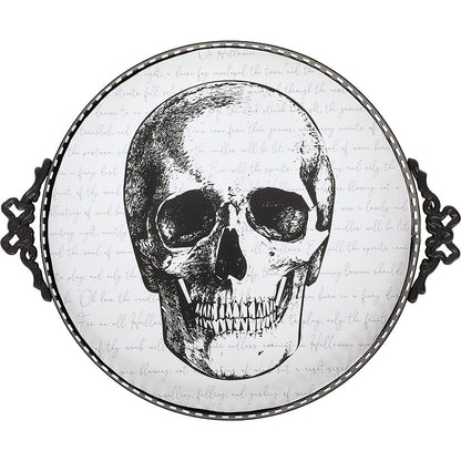 Gothic Elegance Halloween Skull Serving Tray