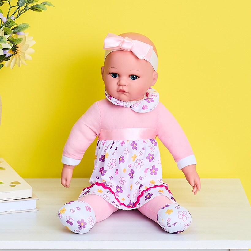Charming 14" Baby Doll with Poseable Limbs - Perfect for Play and Cuddles#select-color_pink