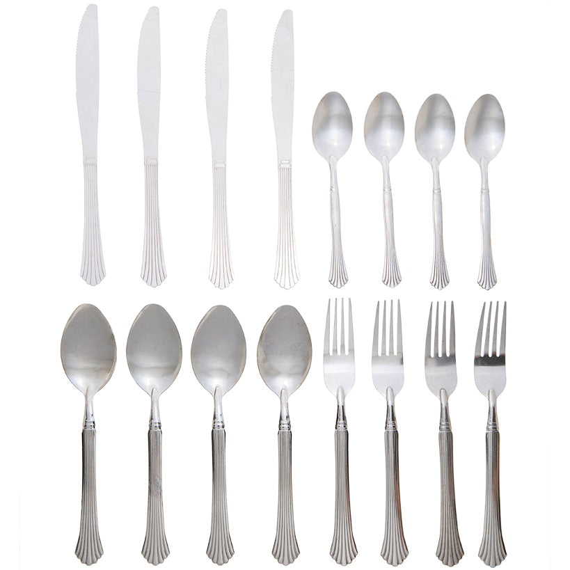 Gibson Everyday Stainless Steel Silver Flatware Set - 16-Pc.
