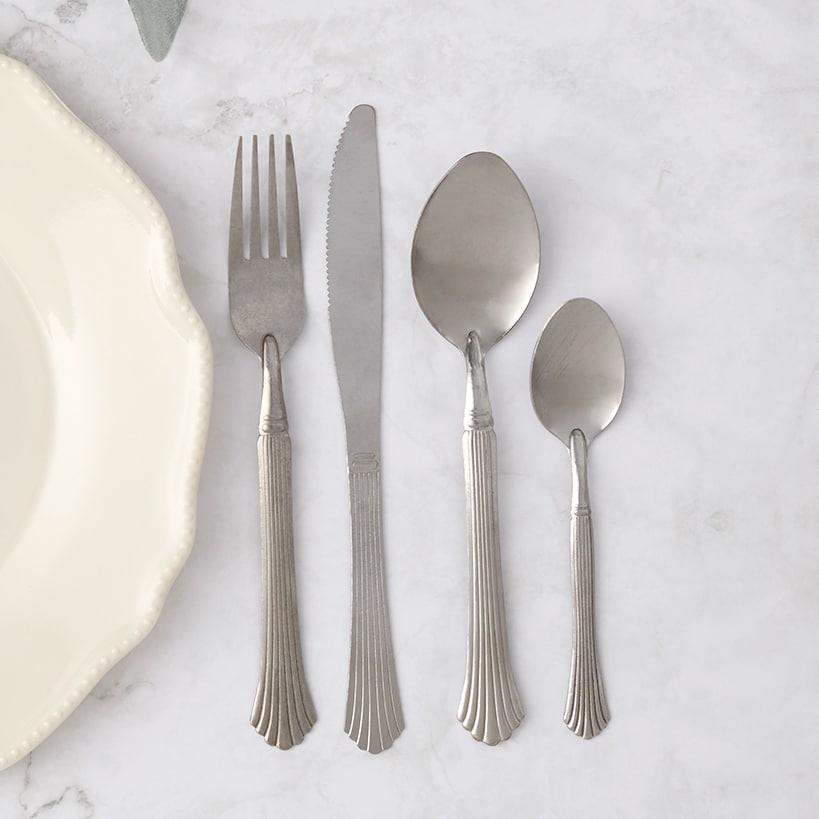 Gibson Everyday Stainless Steel Silver Flatware Set - 16-Pc.