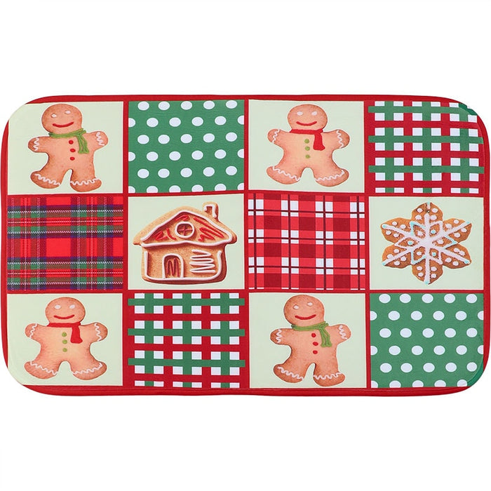 Gingerbread Rug Sets Memory Foam Bath Rugs and Shower Curtain Complete 16-Pc Set Gingerbread ...