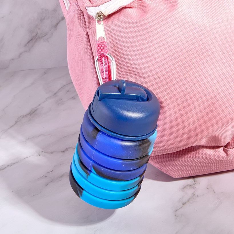 Collapsible Silicone Water Bottle - 17oz. - Outdoor, Hydration, Travel#select-item_ocean-blue
