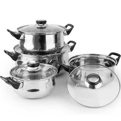 Stainless Steel Cookware Set with Utensils - 17-Pc.