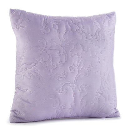18" Quilted Damask Seafoam Blue Accent Pillow