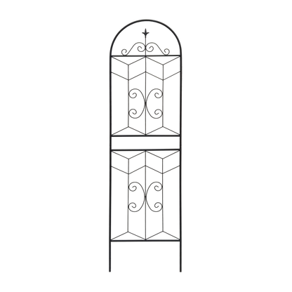 2 Pack Metal Garden Trellis 71" x 19.7" Rustproof Trellis for Climbing Plants Outdoor Flower Support Black - image 10
