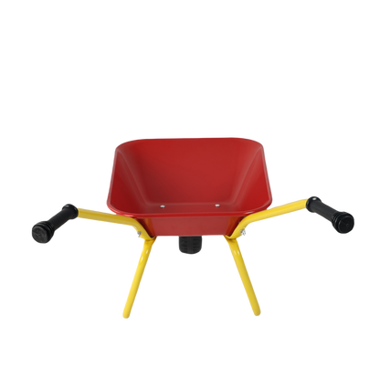 Children's metal wheelbarrow, Maximum load capacity: 33LBS,children's heavy wheelbarrow, metal structure wheelbarrow, steel tray, can be used in gardens, loading leaves, soil, sand, etc. (red) - image 18