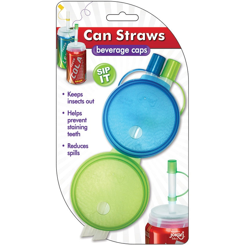 Jokari Sip and Seal Soda Straws for Can Beverages 2 Pack