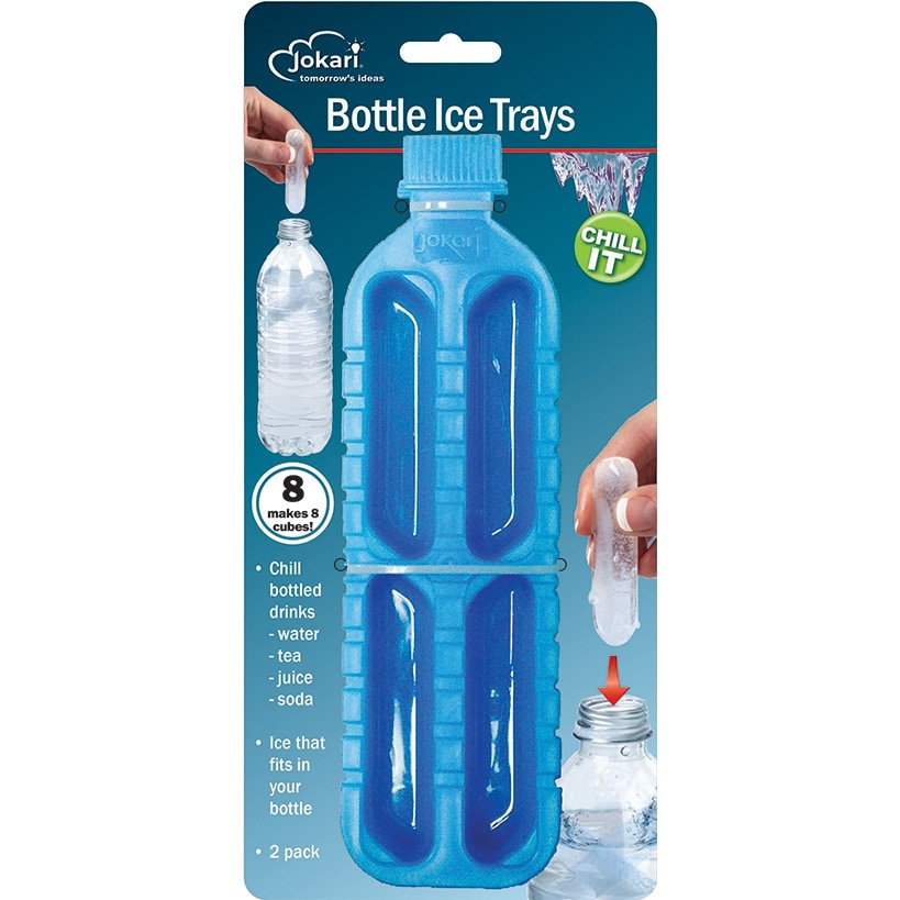 Slim Ice Tray Cube Maker For Bottled Drinks Set of 2