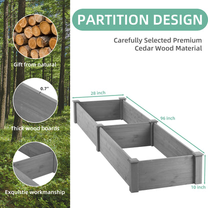 Over Ground Raised Garden Bed 96x28x10'', Large Long Planter Box for Outdoor, Tool-Free Assembly - image 4