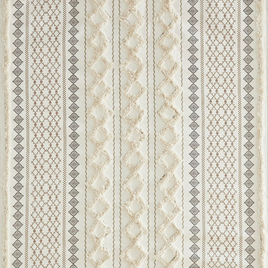 Cotton Printed Shower Curtain with Chenille - image 7