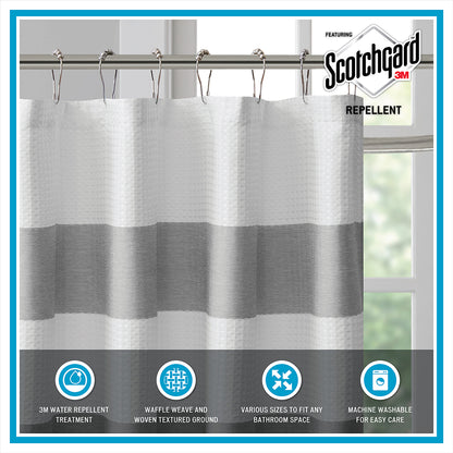 Shower Curtain with 3M Treatment Grey 72x72" - image 4