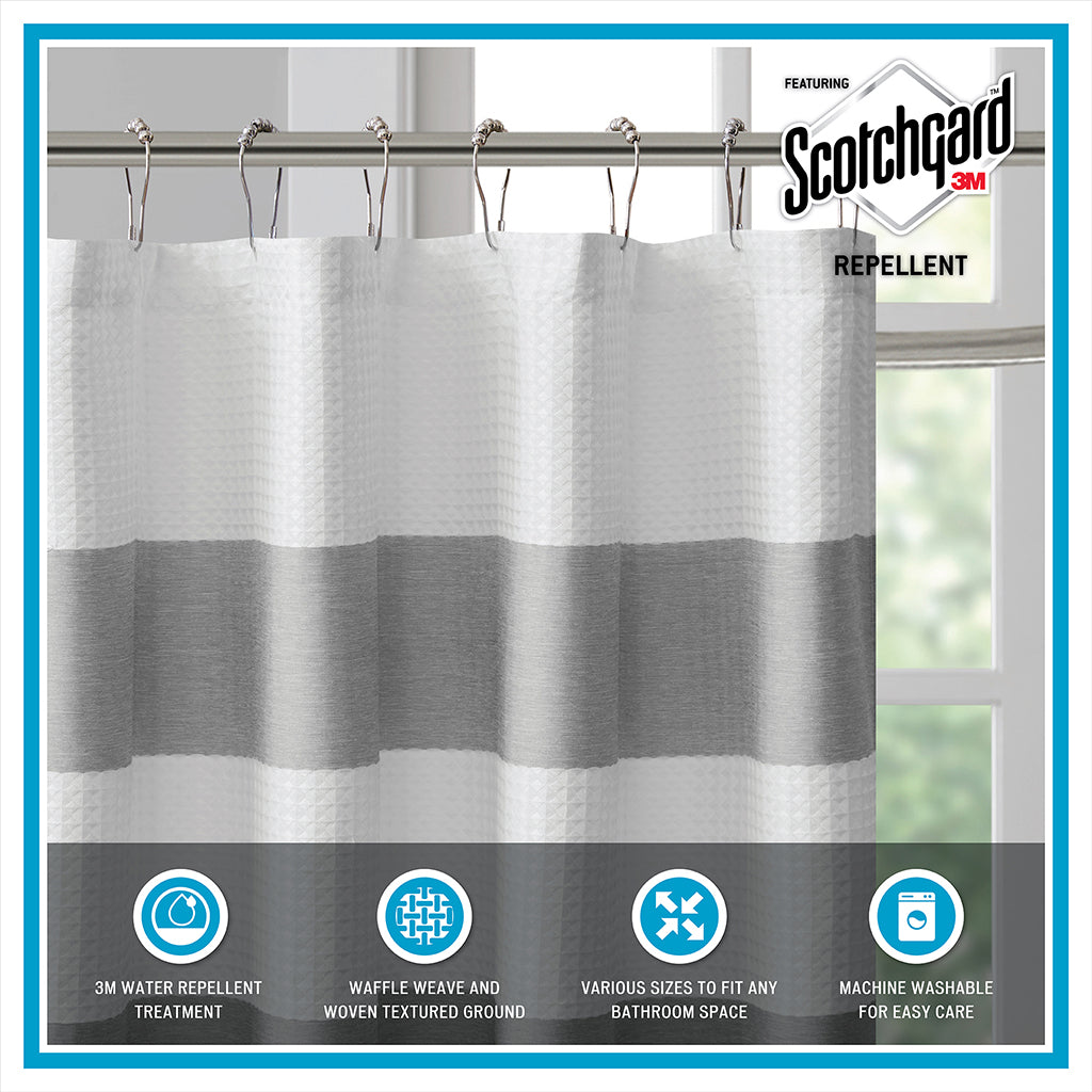 Shower Curtain with 3M Treatment Blue 72x72" - image 7