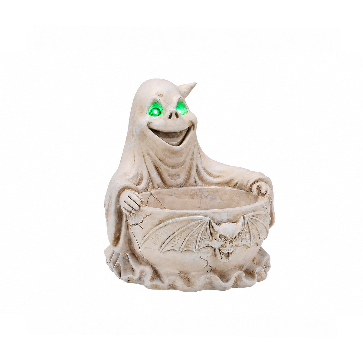 Halloween Ghost Storage Bowl Figurine, Spooky Candy Dish with LED Light for Halloween Party - image 8