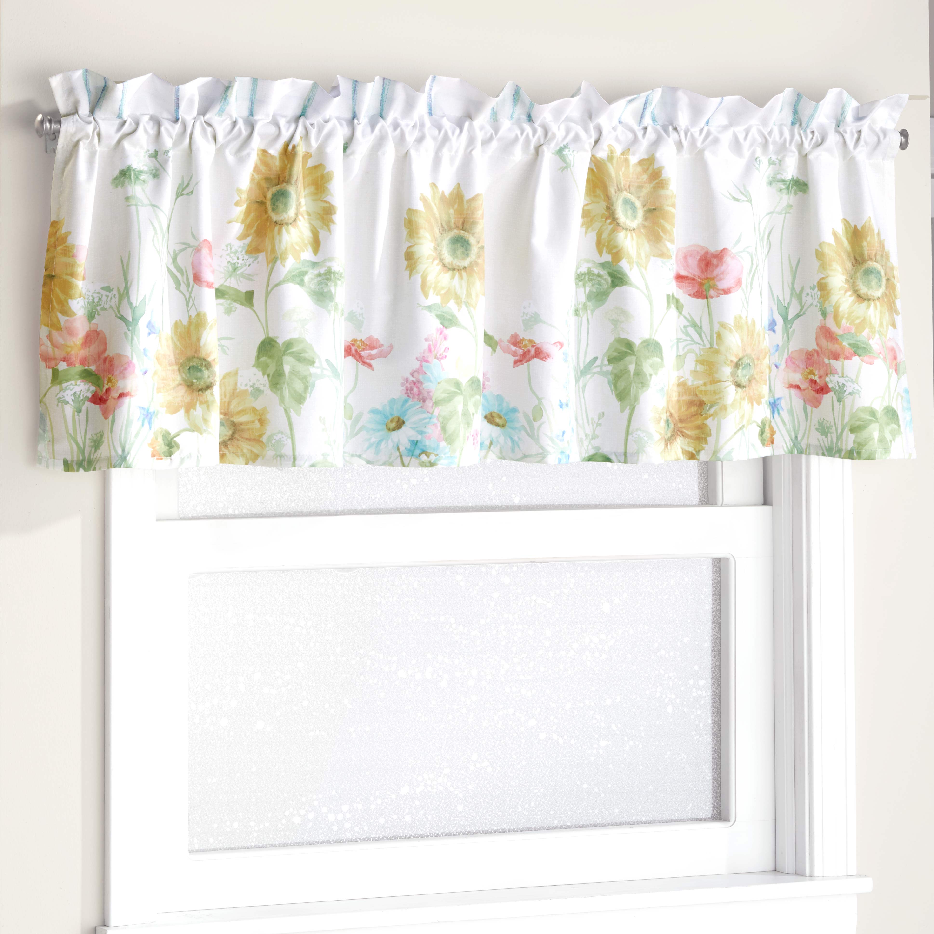 Farm Fresh Flowers Valance, Bath Rug or Shower Hooks Set of 12
